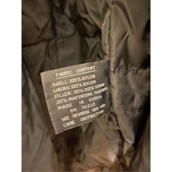 Vintage 90s Y2K Gallery long black overcoat puffer women’s winter coat size medi - Picture 8 of 15